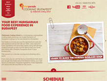 Tablet Screenshot of cookingbudapest.com